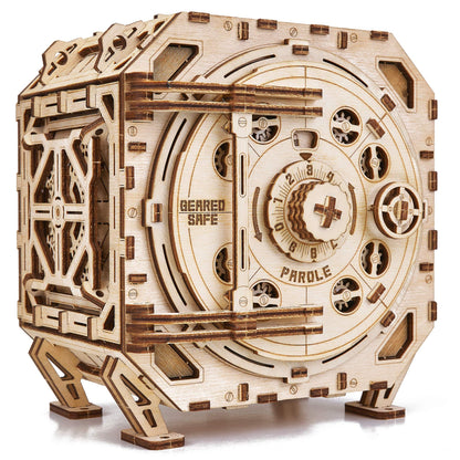 Wood Trick Geared Safe: DIY Wooden Combination Lock Model Kit for All Ages - WoodArtSupply