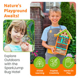 SparkJump Premium Bug Hotel Kit - DIY Solid Cedar Wood Craft Kit for Building Your Own Bee Hotel, Lady Bug House, or Mason Bee House - Educational SparkJump