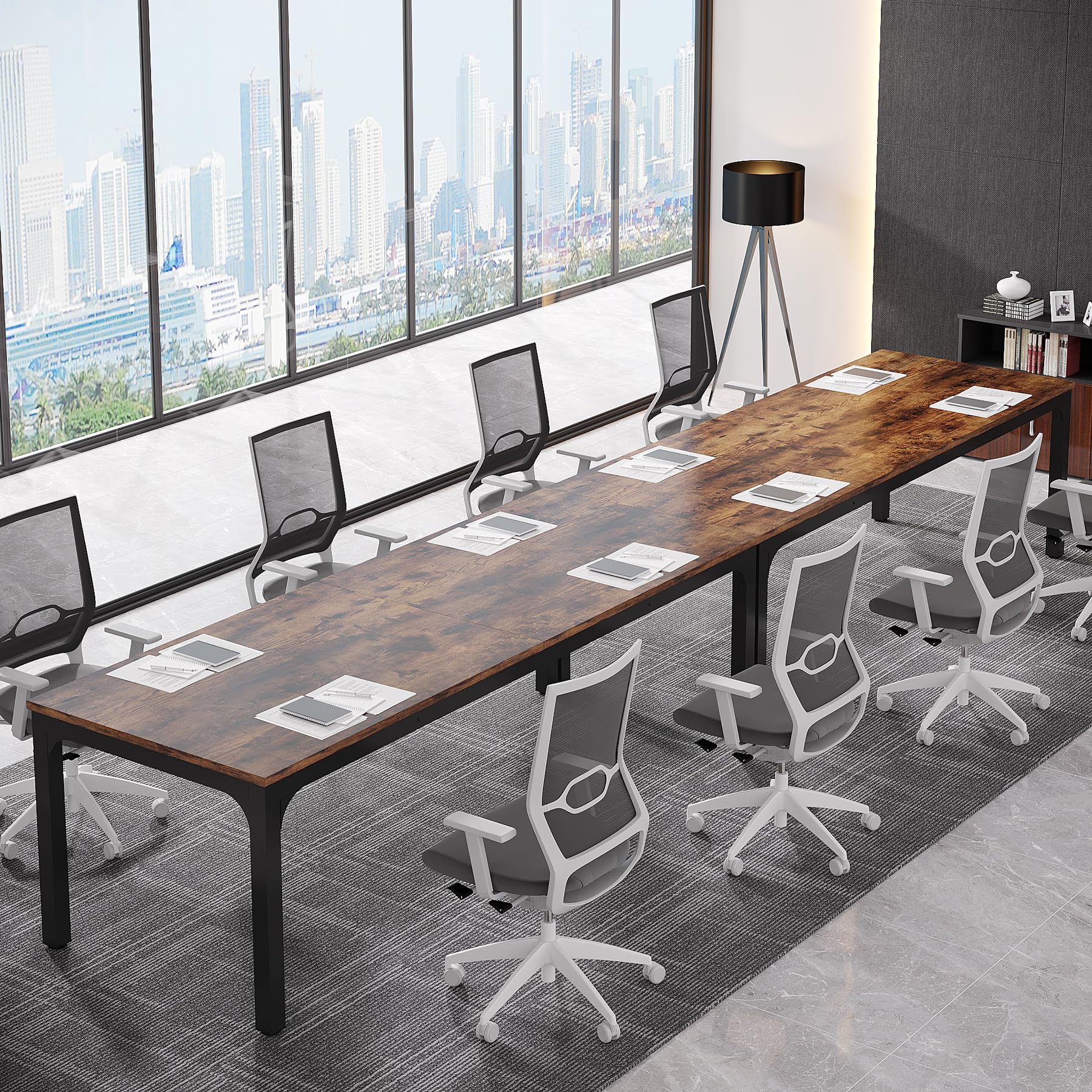 Tribesigns 6.5FT Conference Table, 78.7 Inche Rectangle Meeting Seminar Table, Large Business Tables for 6-8 People (Only Table) - WoodArtSupply