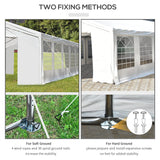 Outsunny 20' x 40' Heavy Duty Party Tent & Carport with Removable Sidewalls and Double Doors, Large Canopy Tent, Sun Shade Shelter, for Parties, Outsunny