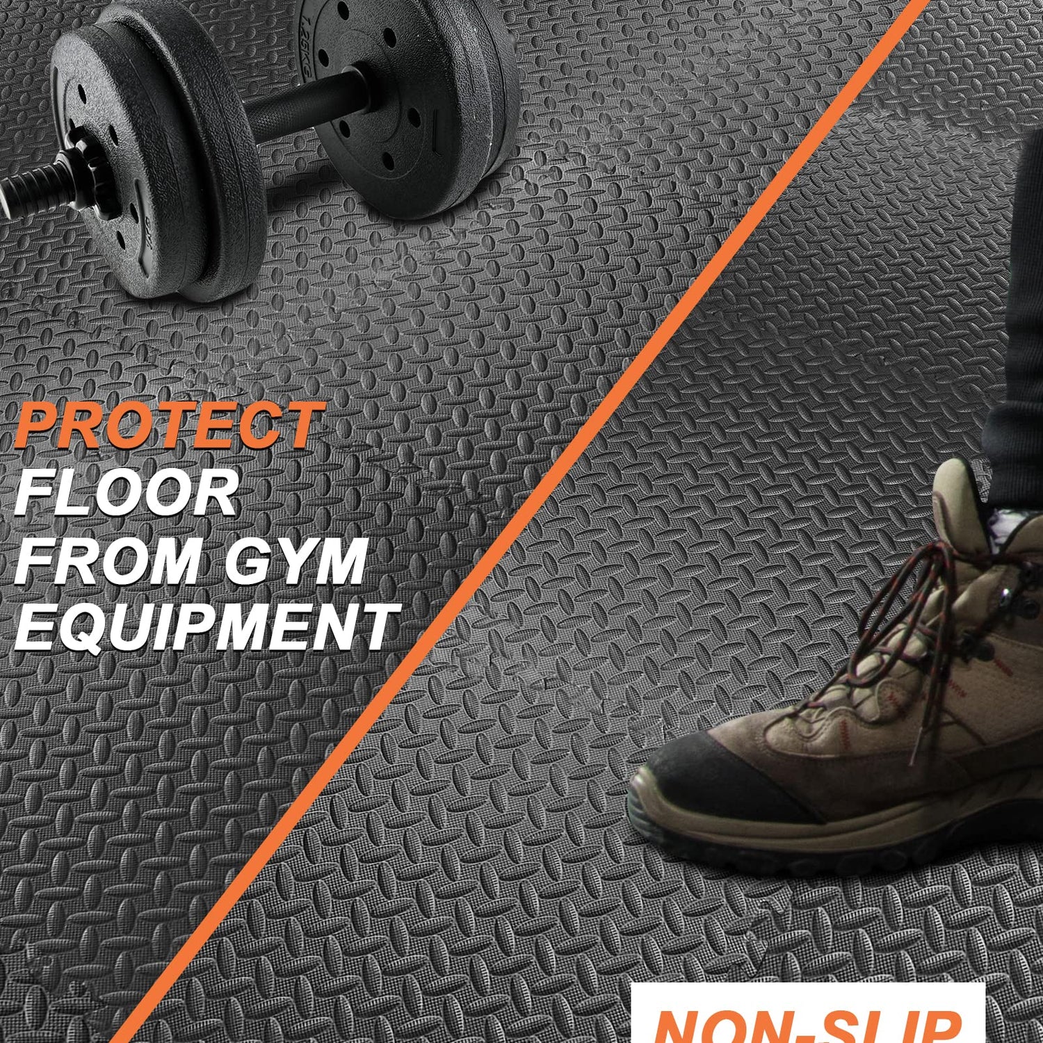 innhom 12 Tiles, 46 SQ. FT Gym Mat Exercise Mat Puzzle Foam Mats Gym Flooring Mat Interlocking Foam Mats with EVA Foam Floor Tiles for Gym Equipment innhom