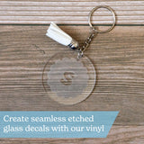 Etched Glass Vinyl Frosted Vinyl [12in x 11in] Translucent White Etched Glass Window Vinyl Roll for Privacy, Home, Office, Crafts, Decorative, Cricut Kraftex