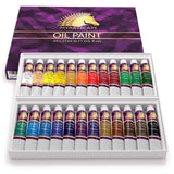 MyArtscape Oil Paint Set - 24 x 21ml Tubes - Artist Quality - Rich Vivid Oil-based Colors - Lightfast - Heavy Body - Great Saturation - Glossy Finish MyArtscape