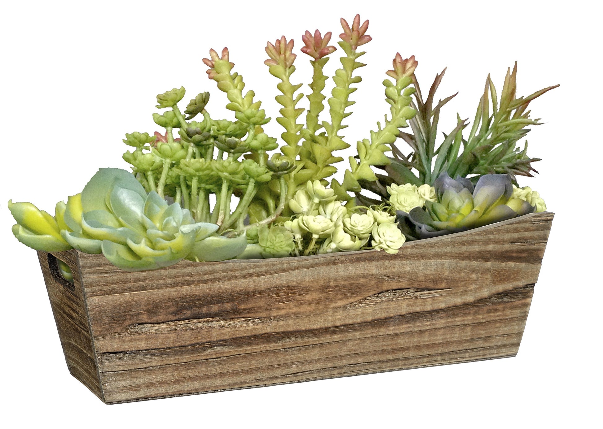 Classic Home and Garden Wood Window Box - Handled Buffalo Brown - WoodArtSupply