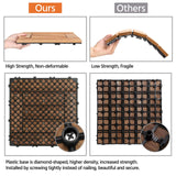Yaheetech 27PCS Natural Wood Deck Tiles Interlocking Patio Deck Tiles Solid Wood and Plastic Indoor&Outdoor 12 x 12in Yaheetech