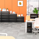 INTERGREAT File Cabinet 2 Drawers, Metal Lateral Filing Cabinet with Lock for Home Office, Locking Horizontal File Cabinet for Hanging Files INTERGREAT