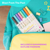 DoodleDazzles Shimmer Markers Set - Double Line Outliner Marker - Metallic Pens - Gifts for Girls, Boys, Kids, Women, etc. - School Supplies Great DoodleDazzles