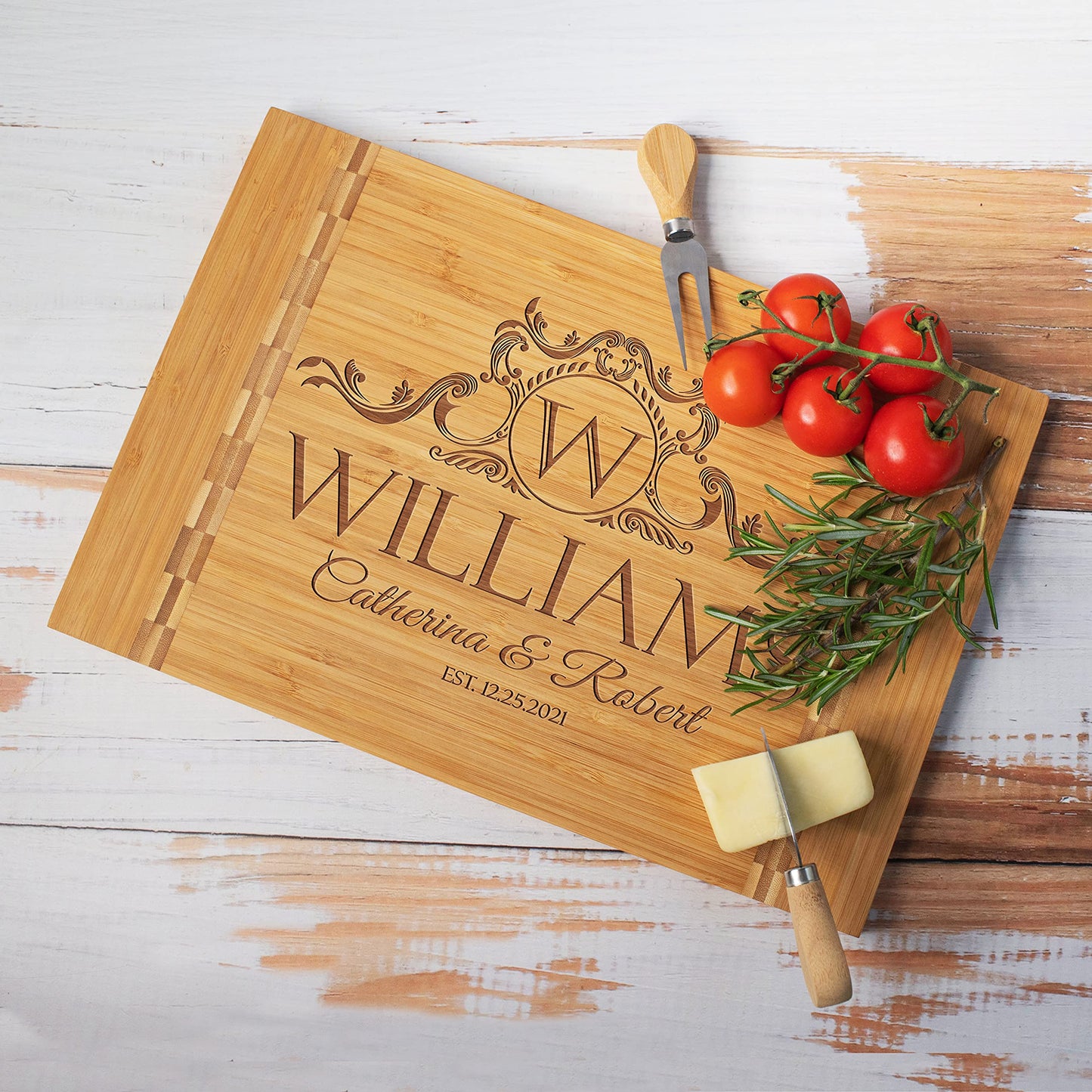 Personalized Cutting Board, 11 Designs & 5 Wood Styles Cutting Board - Wedding Gifts for the Couples, Housewarming Gifts, Christmas Gift for Parents