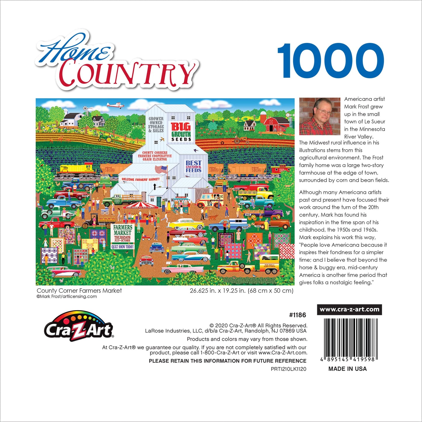 Cra-Z-Art - RoseArt - Home Country - County Corner Farmer's Market - 1000 Piece Jigsaw Puzzle - WoodArtSupply