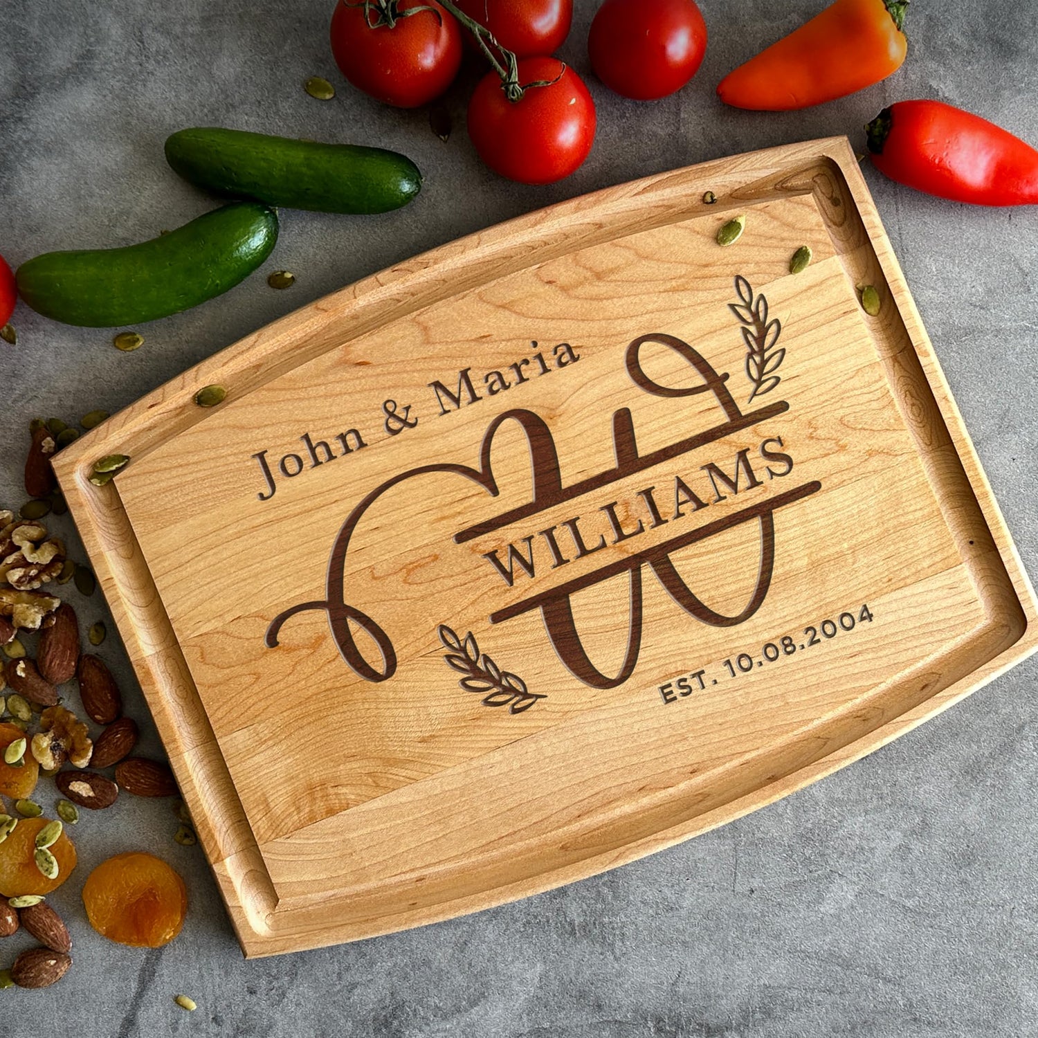 Personalized Cutting Boards – Personalized Cutting Boards Wood Engraved – Lovely Birthday, Anniversary, Bridal Shower, Wedding Present – Custom Generic