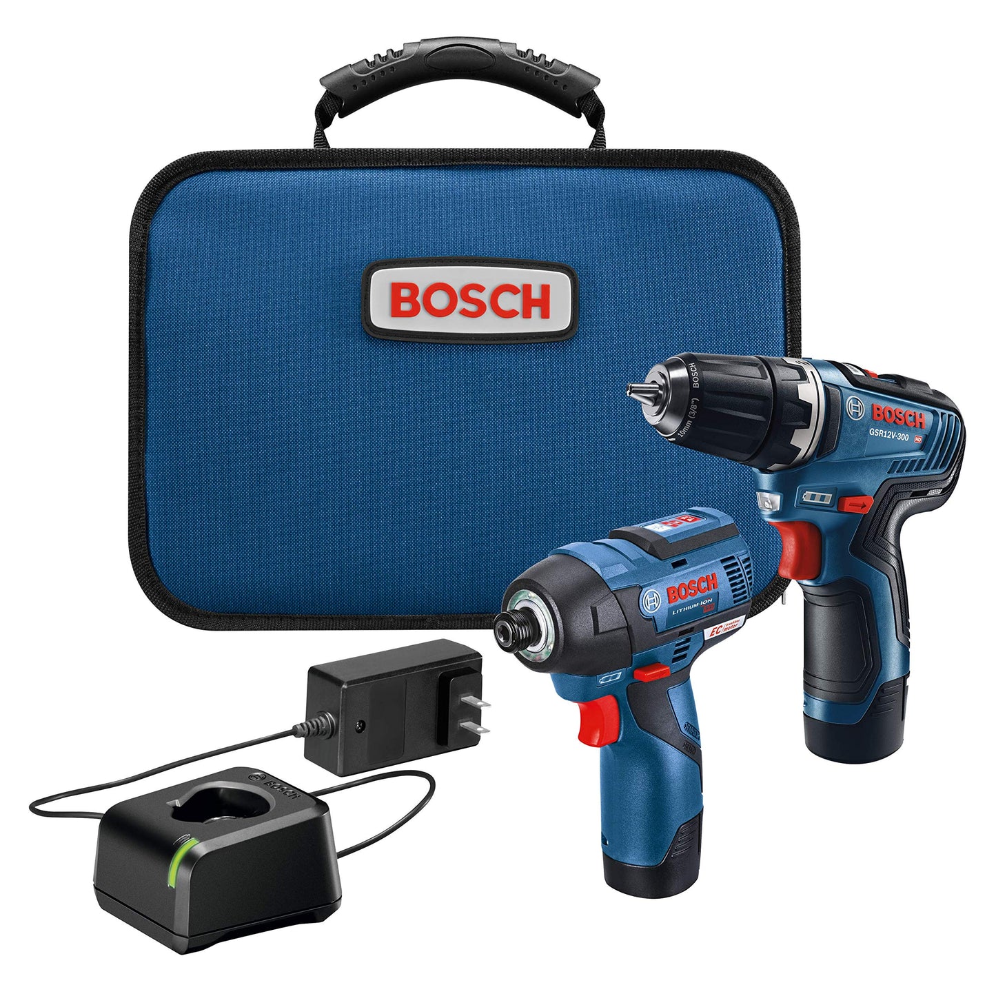 BOSCH GXL12V-220B22 12V Max 2-Tool Brushless Combo Kit with 3/8 In. Drill/Driver, 1/4 In. Hex Impact Driver and (2) 2.0 Ah Batteries, Brushless 12V - WoodArtSupply