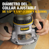 DEWALT Router, Fixed Base, 1-3/4-HP, 5/128” Per Turn, Compact and Portable, Corded (DW616),Yellow DEWALT