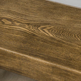 HOMCOM Garden Bench with Metal Legs, Rustic Wood Effect Concrete Entryway Bench, End of Bed Bench, Indoor Outdoor Use for Patio, Park, Porch and HOMCOM