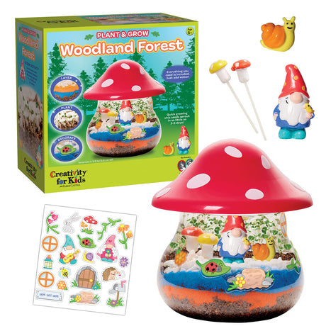 Creativity for Kids Plant and Grow Woodland Forest: Terrarium Kit Activities for Kids, Educational Science and Crafts for Kids Ages 6-8+, Unique Creativity for Kids