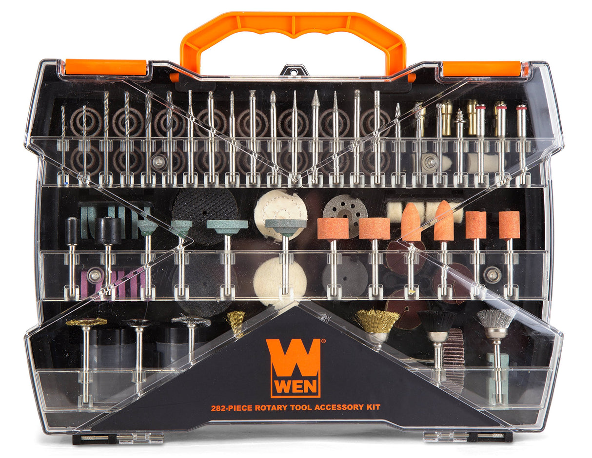 WEN 230282A 282-Piece Rotary Tool Accessory Kit with Carrying Case WEN