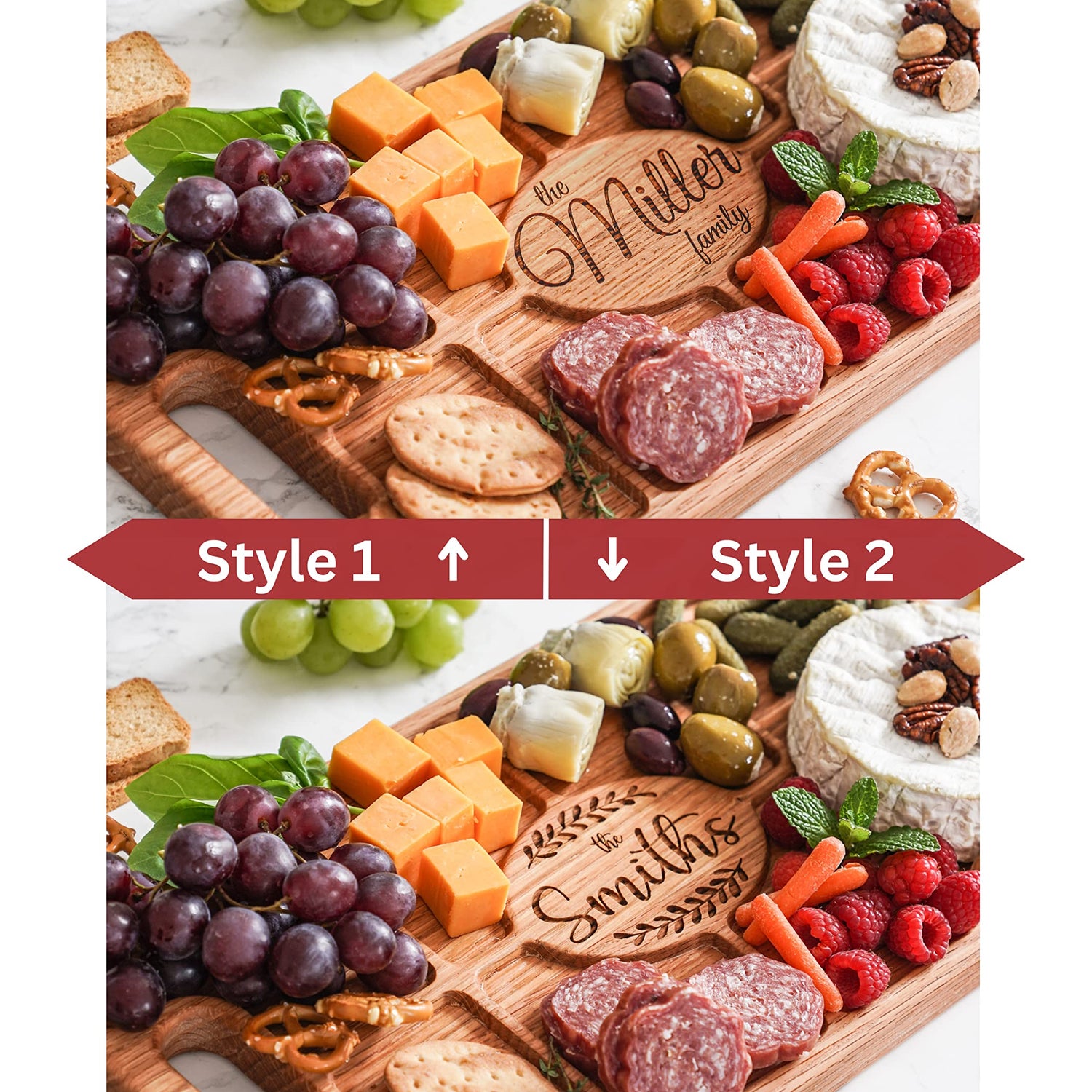 USA Made Personalized Charcuterie Board Engraved - Custom Charcuterie Board Personalized Cheese Board - Charcuterie Boards Personalized Large - Drapela Works