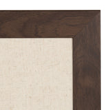 DesignOvation Beatrice Framed Linen Fabric Pinboard, 18x27, Walnut Brown DesignOvation