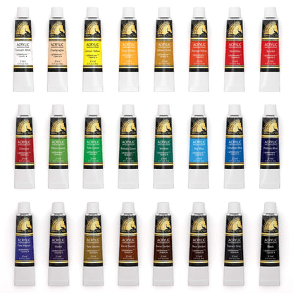 MyArtscape Acrylic Paint Set - 24 x 21ml Tubes - Lightfast - Heavy Body - WoodArtSupply