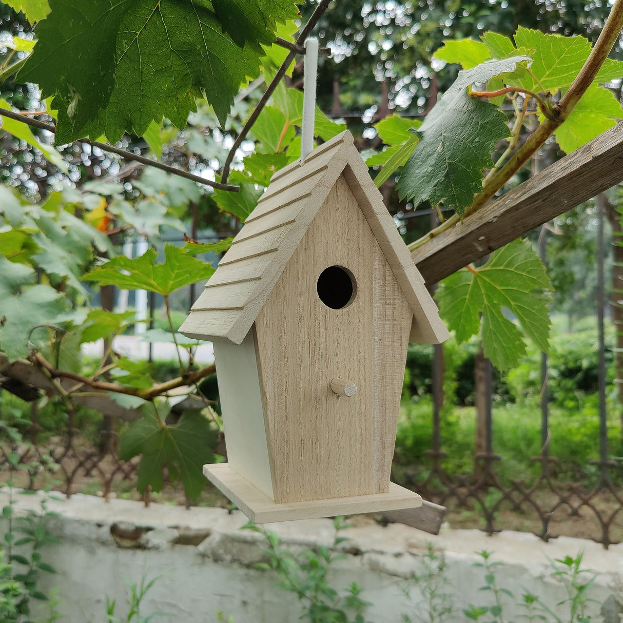 8.5" Wood Birdhouse by Make Market - Unfinished Birdhouse Made of 100% Wood, Outdoor Nesting Boxes - Bulk 8 Pack Make Market