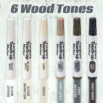 Wood Scratch Repair Kit Markers - Set of 13 Light Colors - Scratch & Stain Markers, Furniture Repair Pens for Touch-Up on Wood Furniture, Tables,