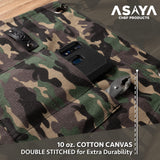 Asaya Chef, BBQ and Work Apron with Bottle Opener and Hand Towel - Durable 10oz Cotton Canvas, Brass Hardware and Cross Back Straps - For Men, Women, Asaya