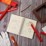 Zonon 100 Pieces Carpenter Pencils, Octagonal Red Hard Black Carpenter Pencils Construction Pencils for Woodworking Marking and Concrete Marking Zonon