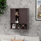 TaoHFE Medicine Cabinets,Bathroom Wall Cabinet with 2 Door Adjustable Shelves,Over The Toilet Storage Cabinet,Brown Bathroom Cabinet Wall TaoHFE