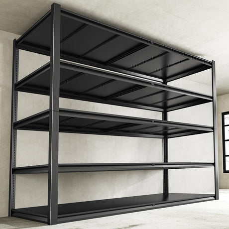 REIBII 55" W Garage Shelving, 3000LBS Garage Storage Shelves Heavy Duty Shelving Adjustable Metal Shelving Unit for Storage Rack Garage Shelves REIBII