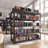 REIBII 48.2''W Garage Shelving 3000LBS Heavy Duty Storage Shelves 72''H Adjustable 5 Tier Metal Shelving for Garage Storage Rack Industrial Shelves REIBII