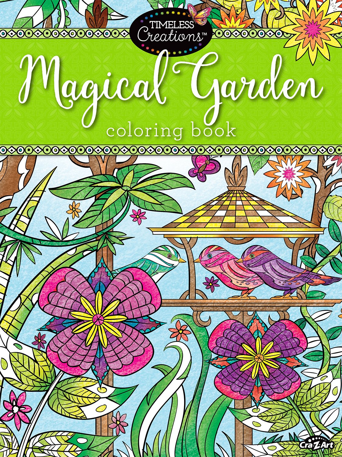 Cra-Z-Art Timeless Creations Adult Coloring Books: Magical Gardens Crative Coloring Book (16270-6) - WoodArtSupply