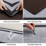 Mattitude Kitchen Mat [2 PCS] Cushioned Anti-Fatigue Non-Skid Waterproof Rugs Ergonomic Comfort Standing Mat for Kitchen, Floor, Office, Sink, Mattitude