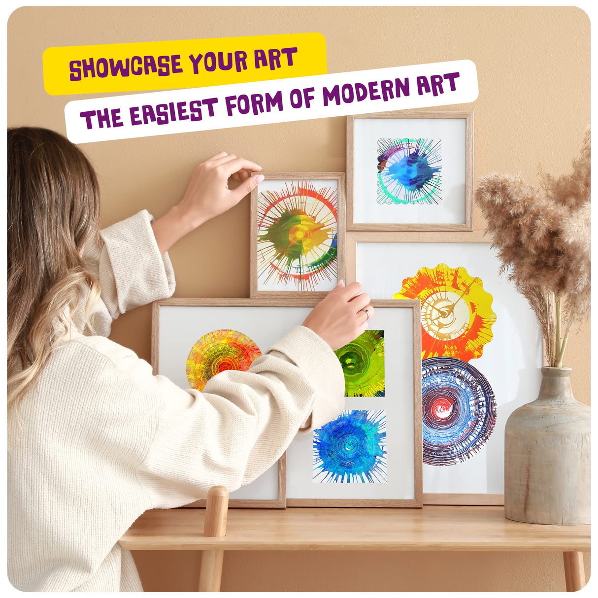 Paint Spin Art Machine Kit for Kids - Arts and Crafts for Boys & Girls Ages 4-8 - Art Craft Set Gifts for 6-9+ Year Old Boy, Girl- Cool Painting Dan&Darci