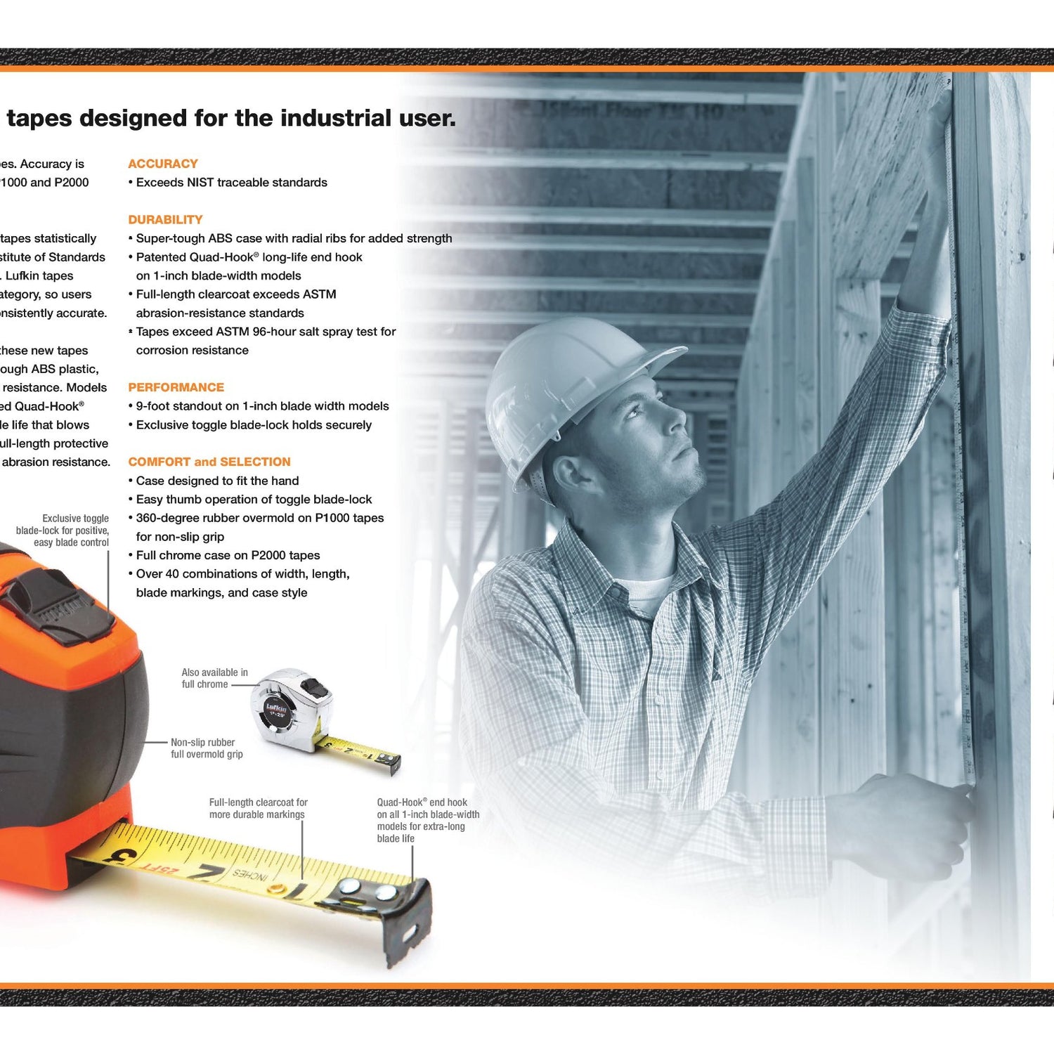 Crescent Lufkin 3/4" x 16' Quikread® Power Return Yellow Clad Tape Measure - PQR1316N Lufkin
