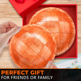 6Pcs Wooden Salad Bowl Set - Decorative Bowls for Kitchen Large Serving Bowls for Entertaining Small Snack Bowls Set Soup - 8 Inch Fruit Bowl for Reluen