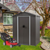 Vongrasig 5 x 3 x 6 FT Outdoor Storage Shed Clearance with Lockable Door Metal Garden Shed Steel Anti-Corrosion Storage House Waterproof Tool Shed Vongrasig