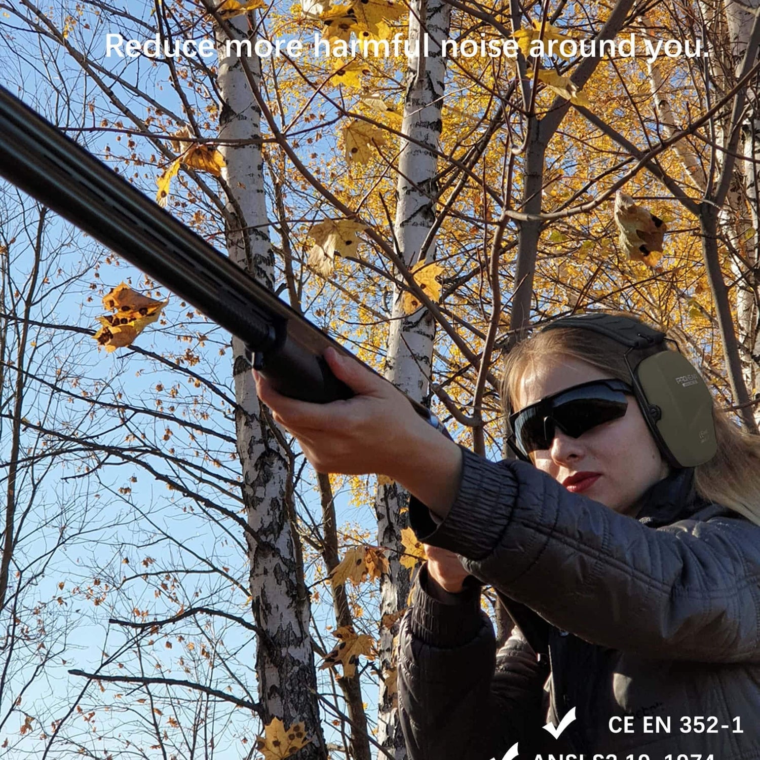 PROHEAR 016 Shooting Ear Protection Earmuffs 2 Pack, NRR 26dB for Gun Range, Hunting -Black and Green PROHEAR