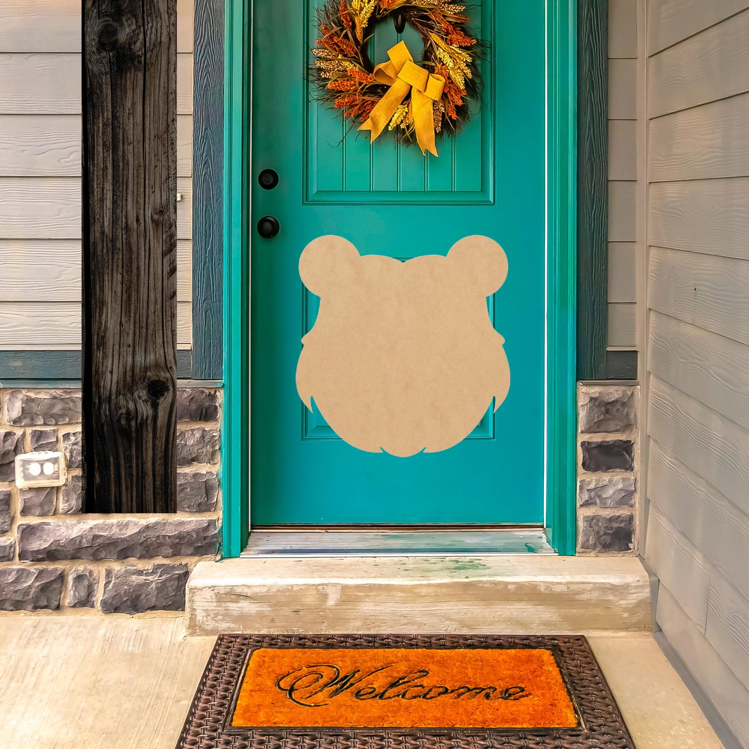 Wooden Bear Head Paintable 6" Cutout, Unfinished Wood MDF 1/8" Wall Animal Craft NEXTCraft