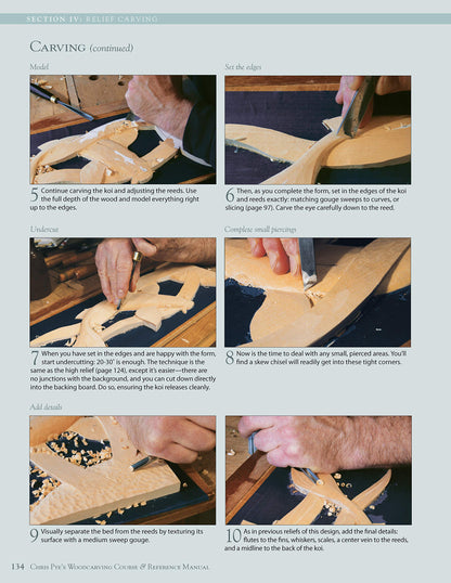 Chris Pye's Woodcarving Course & Reference Manual: A Beginner's Guide to Traditional Techniques (Fox Chapel Publishing) Relief Carving and