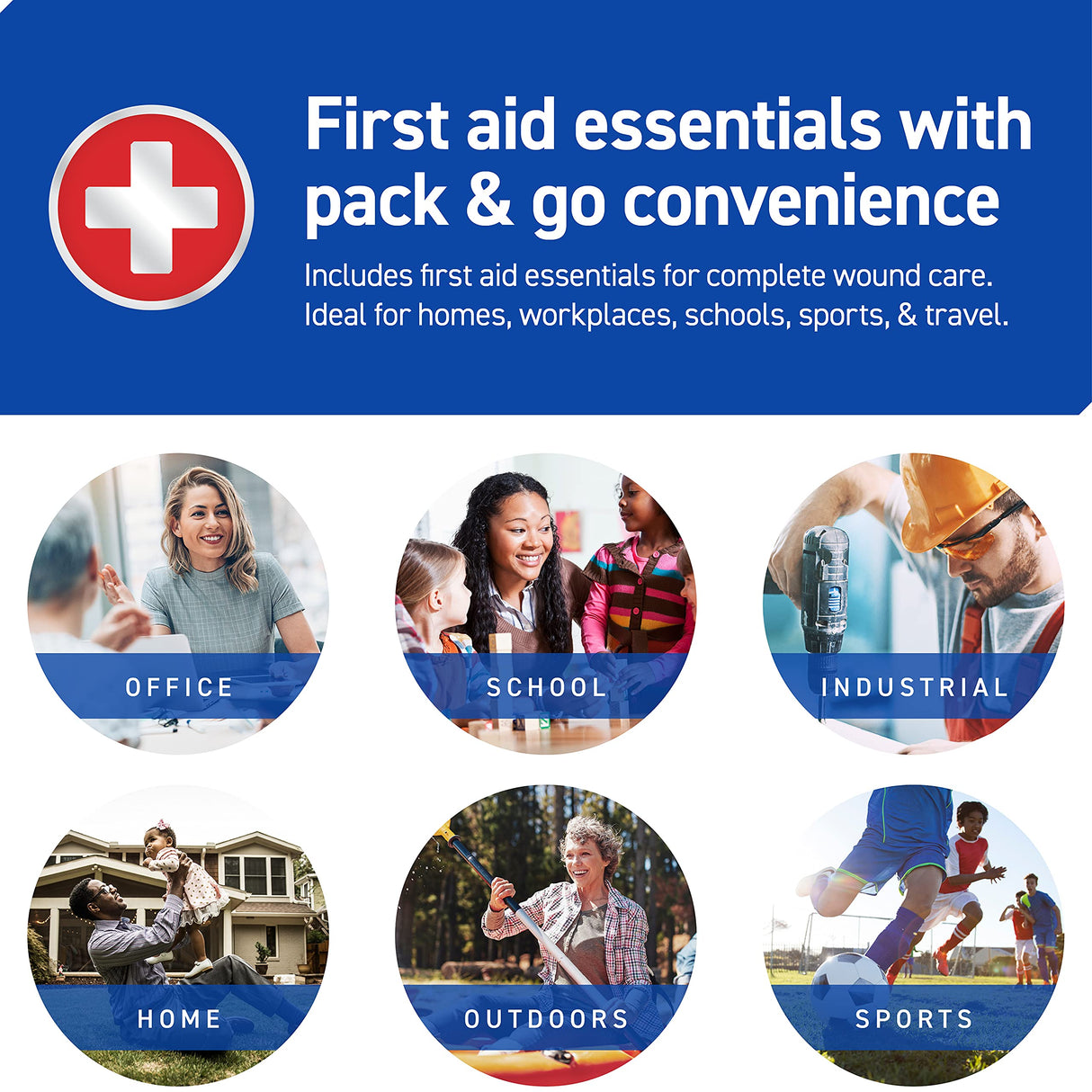 Care Science First Aid Kit, 110 Pieces | Professional Use for Travel, Work, School, Home, Car, Survival, Camping, Hiking, and More Care Science