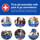 Care Science First Aid Kit, 110 Pieces | Professional Use for Travel, Work, School, Home, Car, Survival, Camping, Hiking, and More Care Science