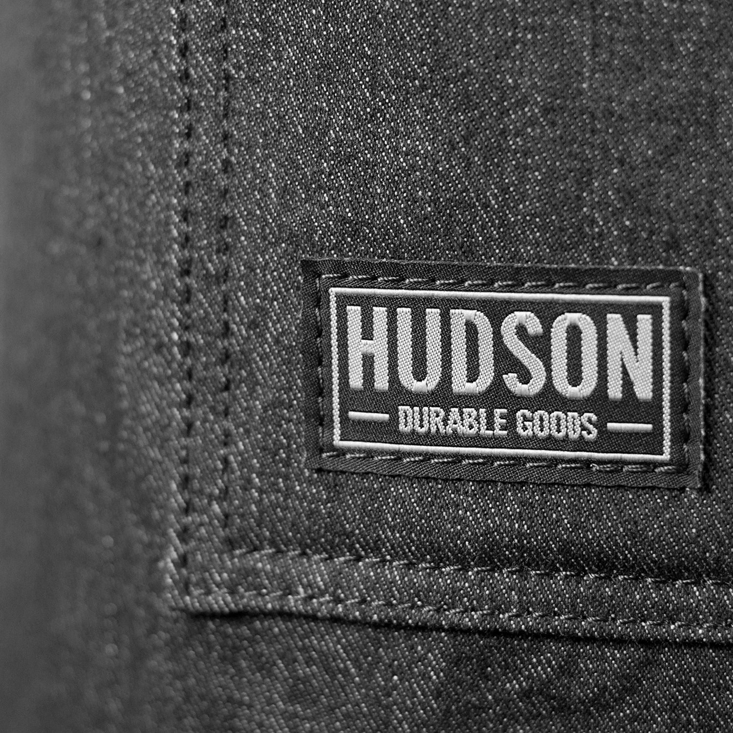 Hudson Durable Goods Adjustable Crossback Denim Apron with Pockets – 34 x 27 In. Chefs Apron with 4 Pockets and Loop Fits Most – Black Denim Apron Hudson Durable Goods