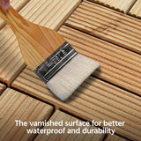 Yaheetech Patio Tiles Wooden Interlocking Deck Tiles 27PCS Garden Floor 12"x12"Indoor Outdoor Composite Decking for Porch Poolside Balcony Backyard1 Yaheetech