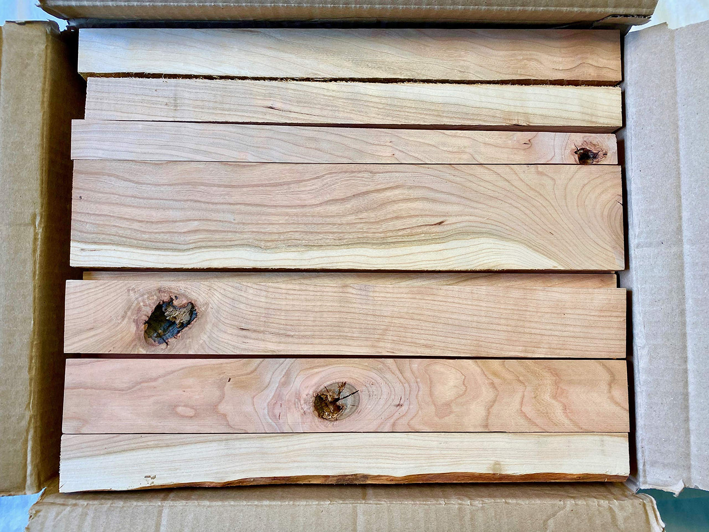 16 Inch Long Cherry Wood Boards. Rustic Wood for Crafts - WoodArtSupply