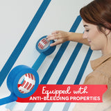 XFasten Professional Blue Painters Tape 2 Inch x 60 Yards (3-Pack) Bulk Blue Masking Tape for Painting Walls | Residue-Free XFasten