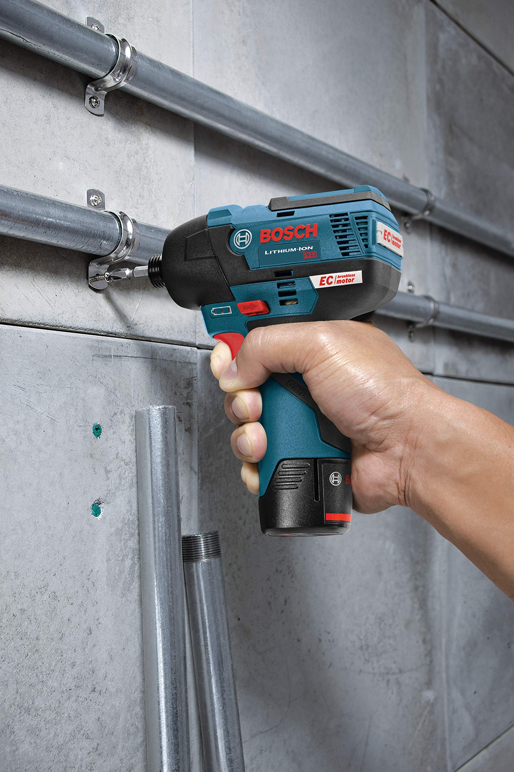 BOSCH GXL12V-220B22 12V Max 2-Tool Brushless Combo Kit with 3/8 In. Drill/Driver, 1/4 In. Hex Impact Driver and (2) 2.0 Ah Batteries, Brushless 12V - WoodArtSupply