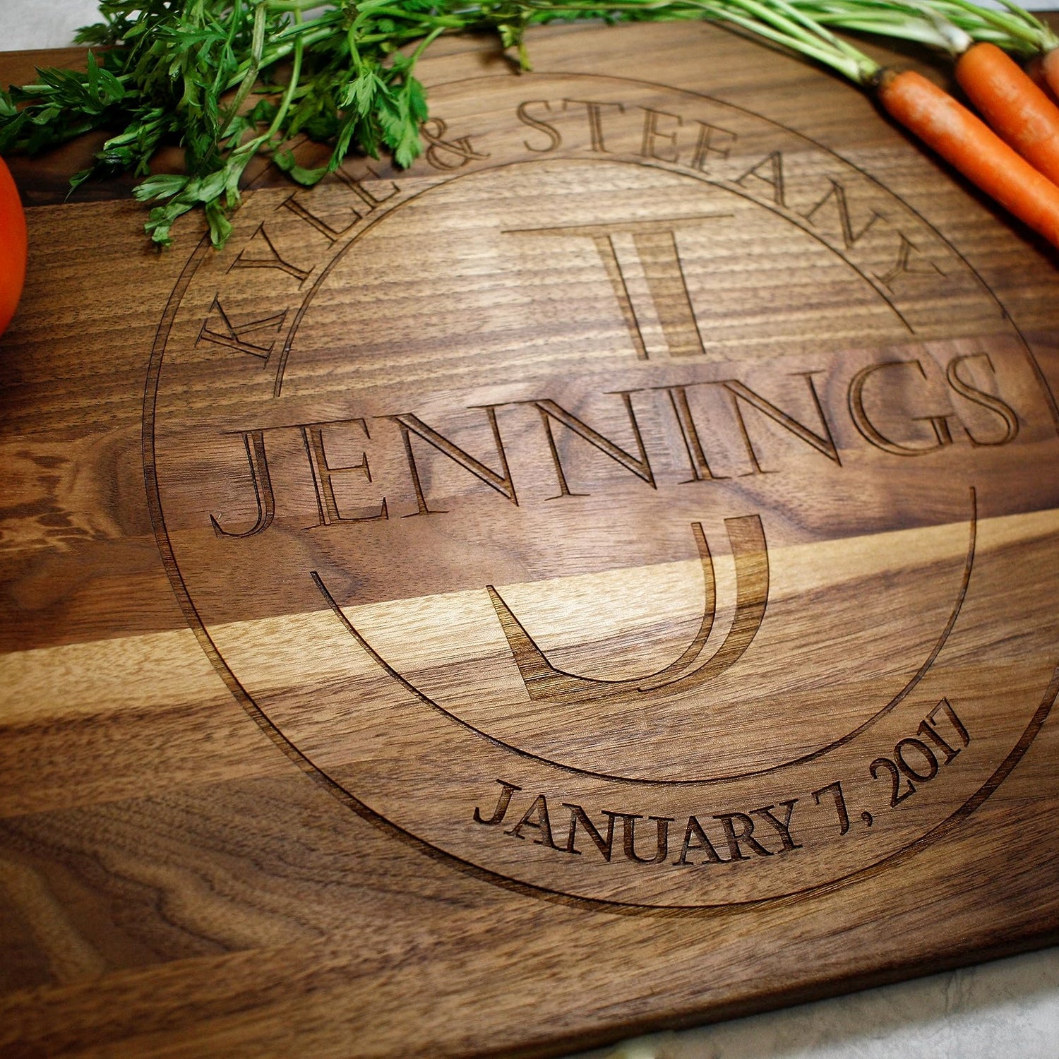 Blue Ridge Mountain Gifts Personalized Wood Cutting Board - Laser Engraved Custom Chopping Boards - Elegant Gift for Wedding, Anniversary, Blue Ridge Mountain Gifts