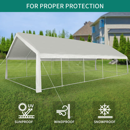 YITAHOME 20x40 ft Party Tent Outdoor Wedding Event Shelters Heavy Duty Upgraded Galvanized Canopy with Large White Roof, Removable Sidewalls & 4 - WoodArtSupply