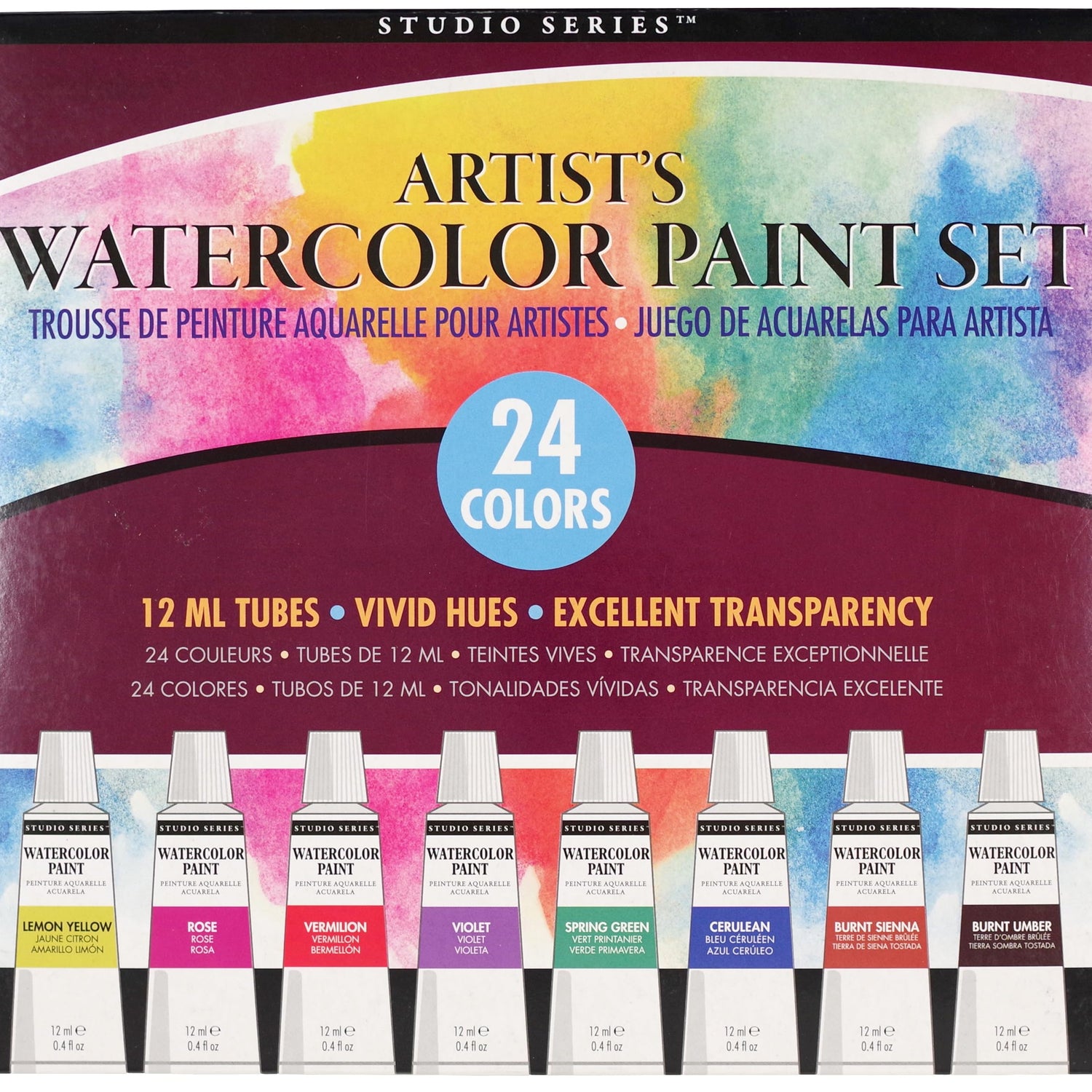 Studio Series Artist's Watercolor Paint Set (24 colors) PETER PAUPER PRESS