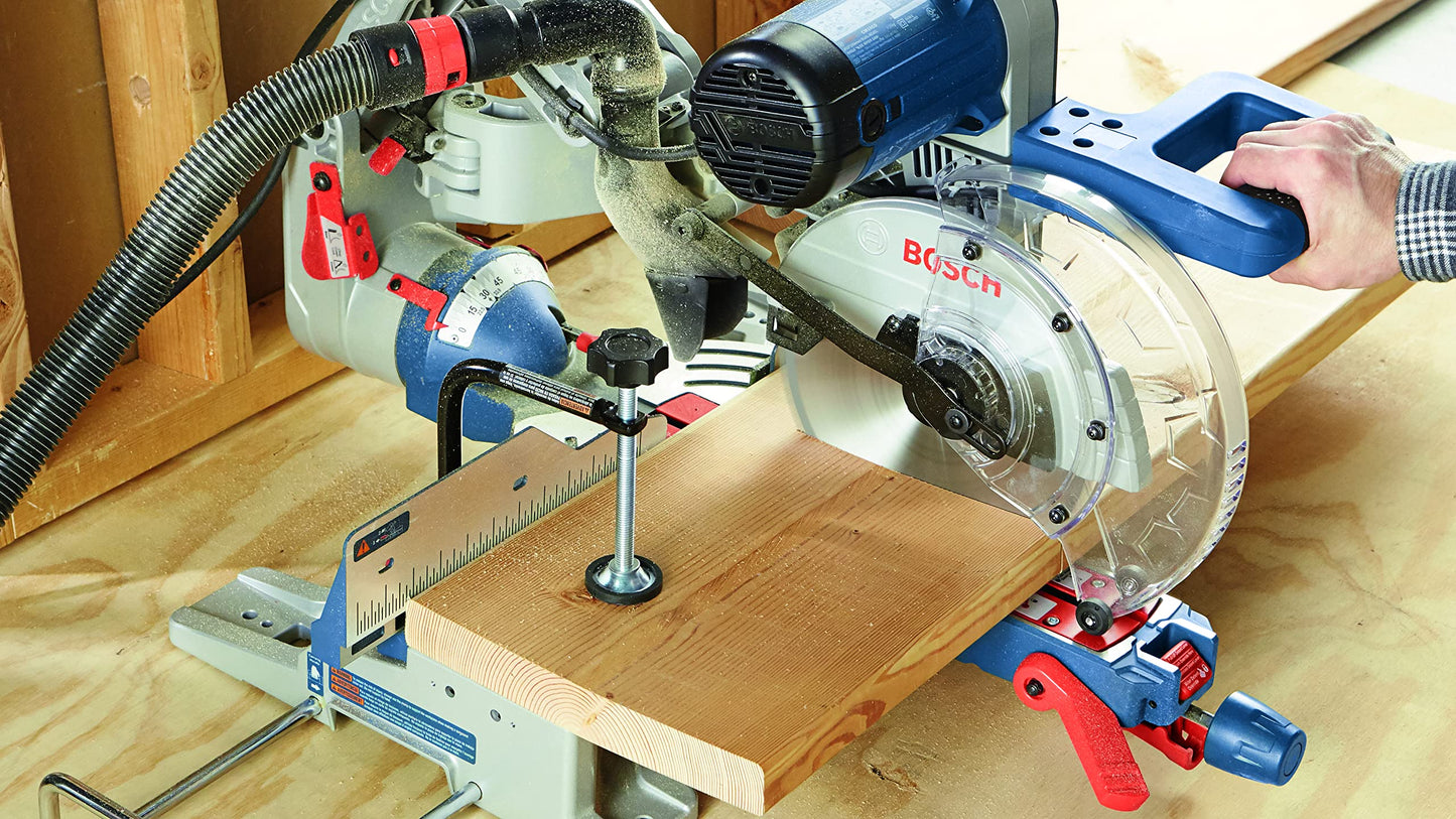 BOSCH CM10GD Compact Miter Saw - 15 Amp Corded 10 In. Dual-Bevel Sliding Glide Miter Saw with 60-Tooth Carbide Saw Blade