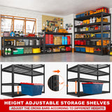 REIBII 55"W Garage Shelving Units and Storage Shelves Heavy Duty Shelving, 3500LBS Garage Storage Shelves 6-Tier Adjustable Metal Shelves for Storage REIBII